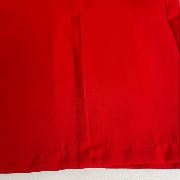 NWT Ashley Stewart Pintuck Wide Leg Red Palazzo Pants High Rise Pockets Women 18 - Picture 9 of 14